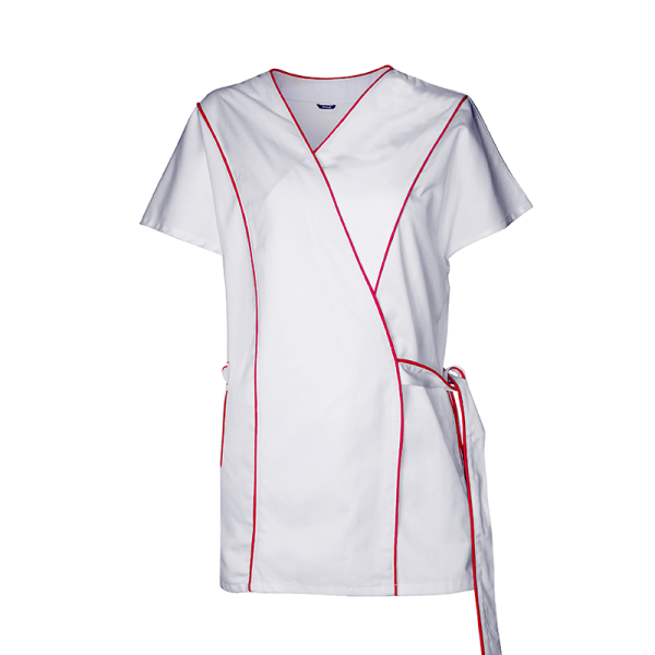 Tunique cache coeur femme fermeture par 2 lichéttes Avec Pantalon blanc