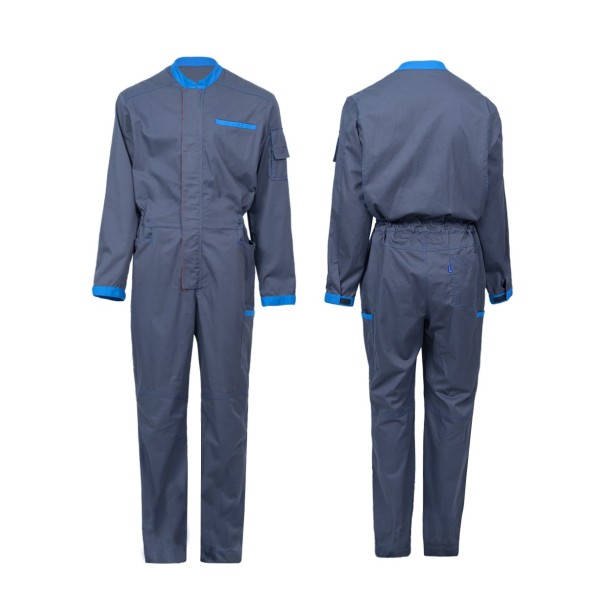 Combinaison de travail homme avec fermeture à glissière sous patte