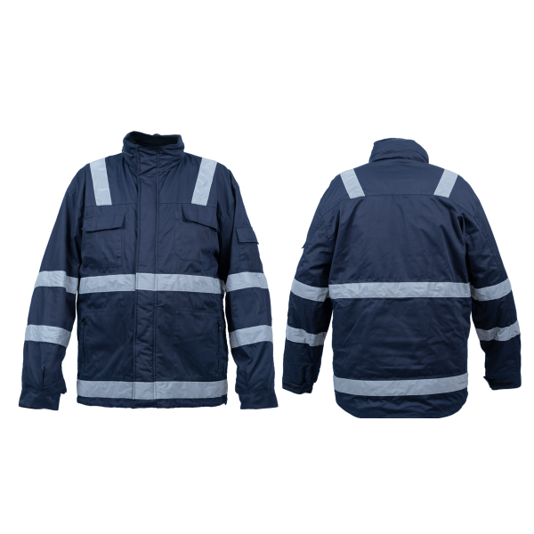 Parka de travail homme avec des bandes réfléchissantes